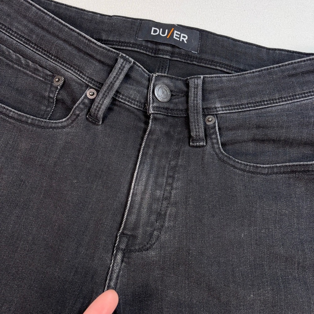 DU/ER L2X Shorts Men's 30x12 Faded Black Slim Fit Stretch Denim MLS9D003‎ - Picture 13 of 16